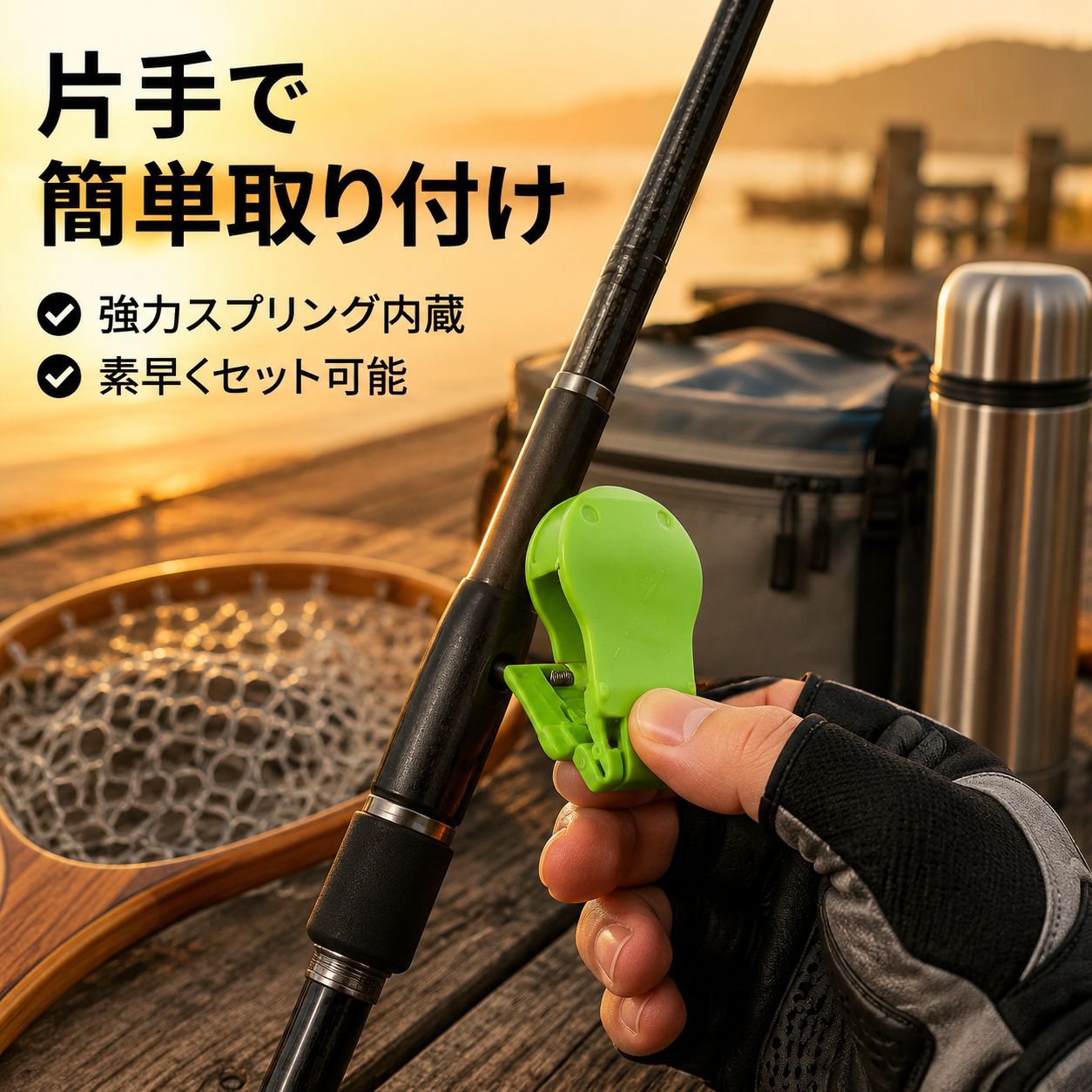 ルアーロッド用クリップフック保護カバー