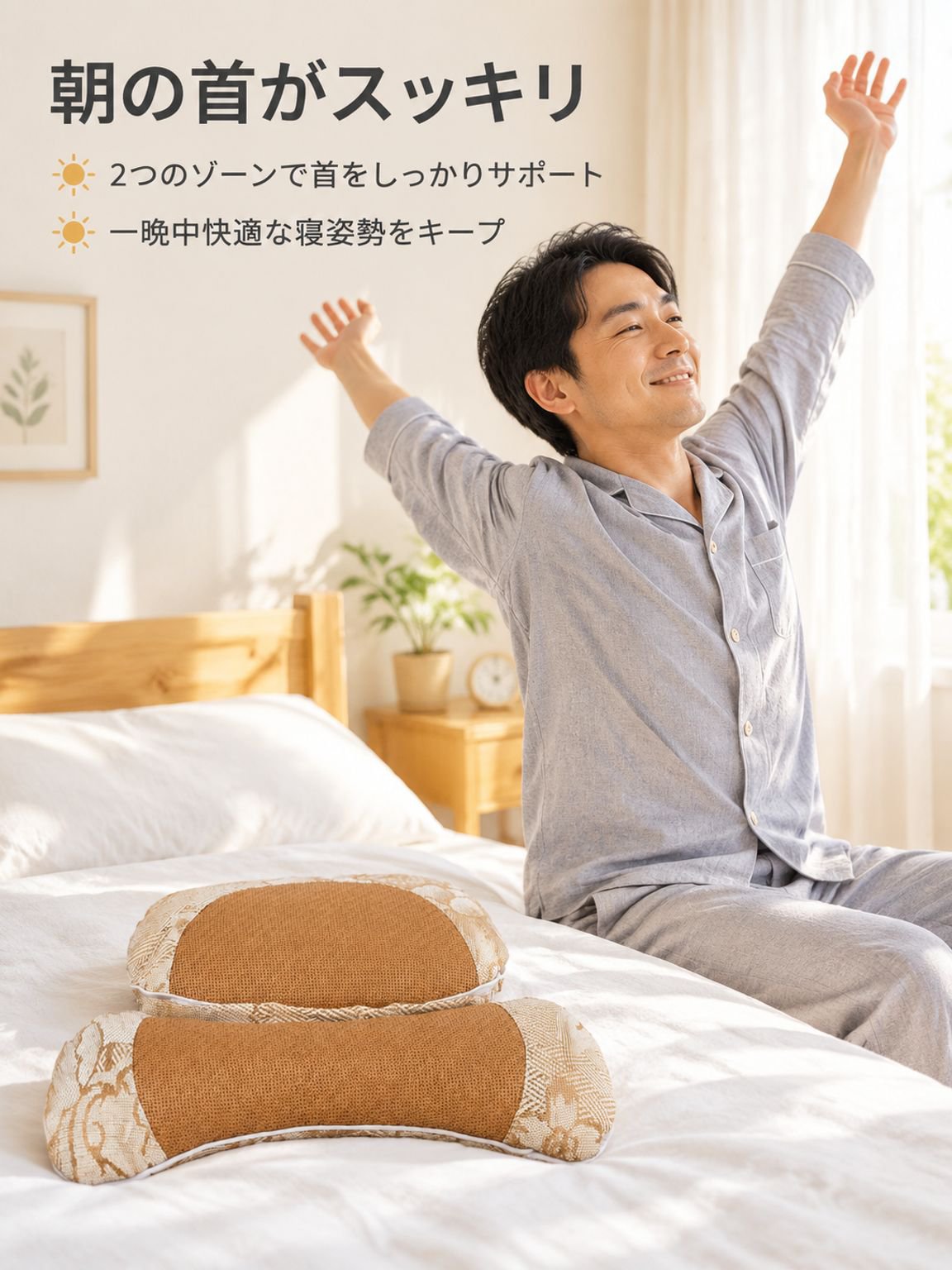 藤蓆護頸枕
