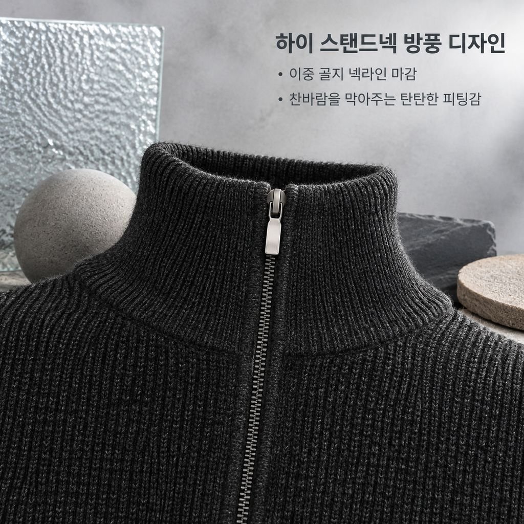 남성 가을 겨울 웨이스트랜드 스타일 니트 가디건 루즈핏 아우터
