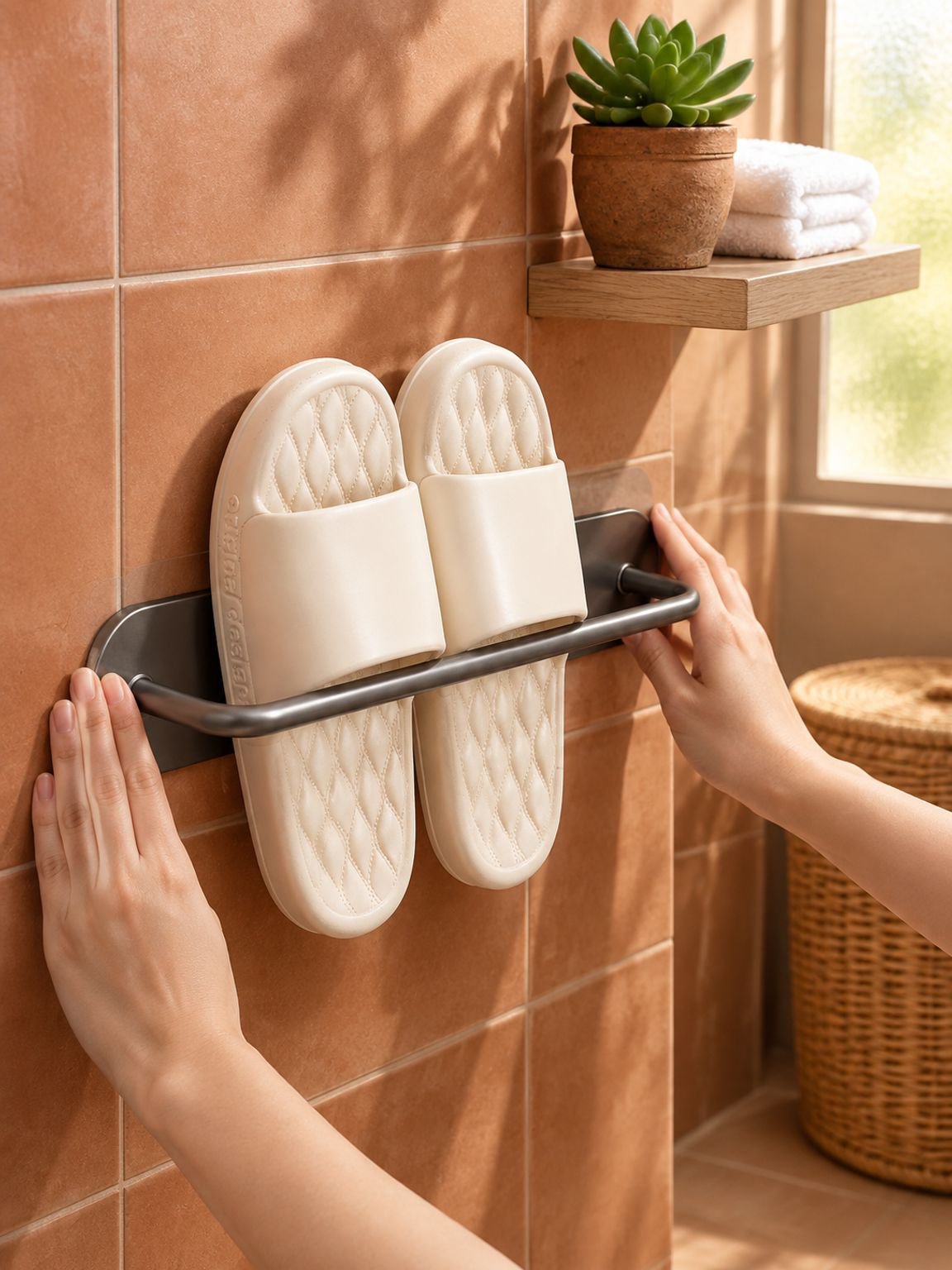 Organizador de zapatos doméstico con drenaje