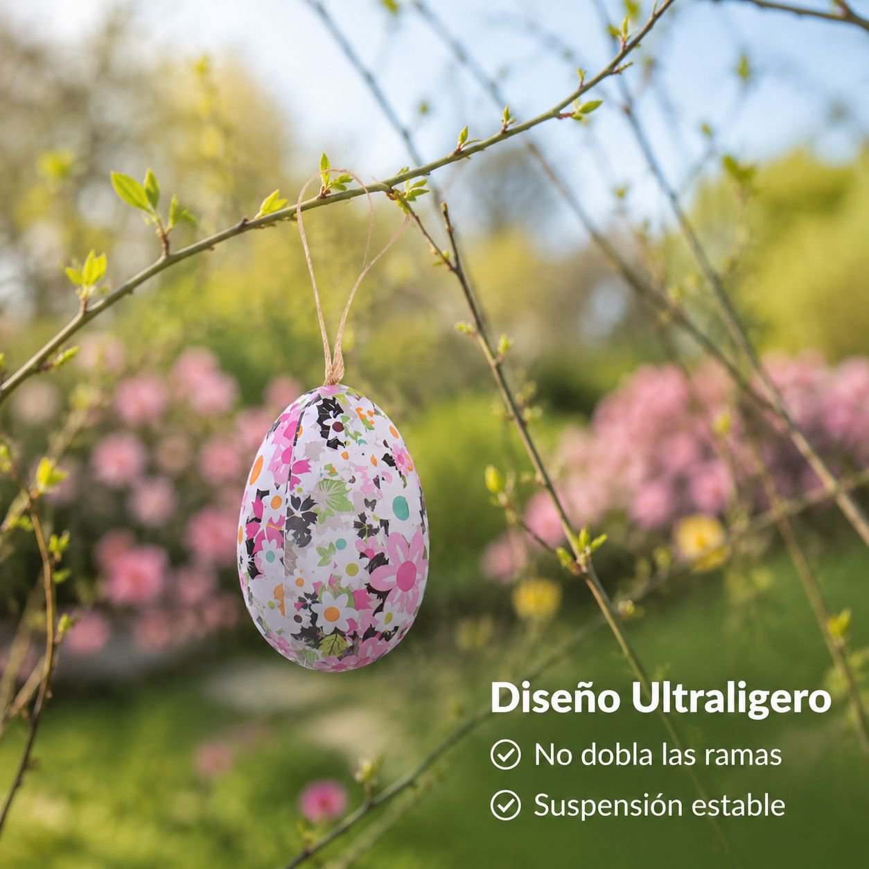 Cesta tejida DIY para huevos de Pascua, huevos decorativos pintados, canasta de flores