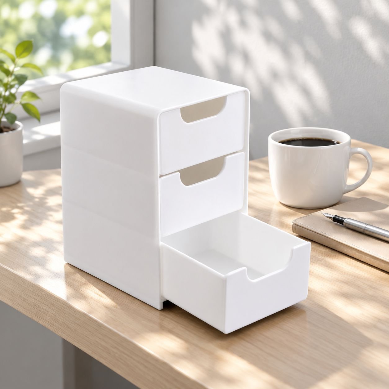 Organizador de escritorio con cajones