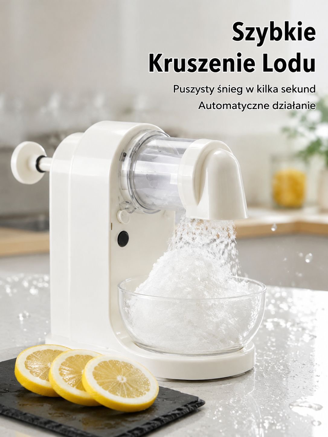 Automatyczna bezprzewodowa maszyna do lodu śnieżnego