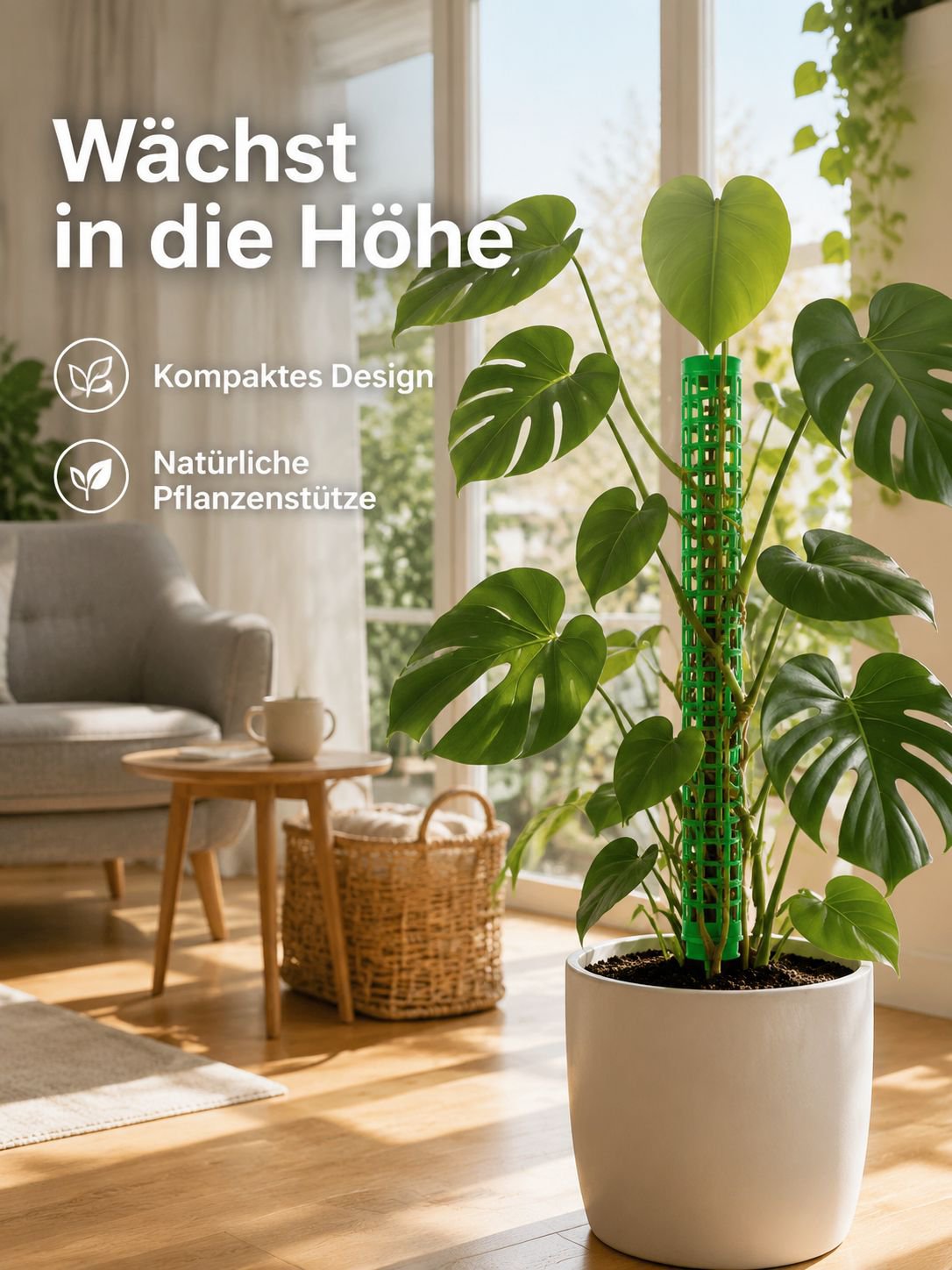 Plastik Wasser Moss Säule Moss Säule verbindbar Moss Stäbe Kokosbraun Stäbe
