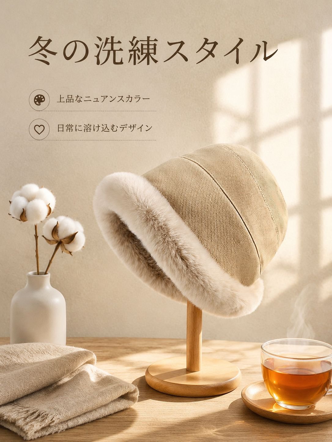 厚手防寒キャップ