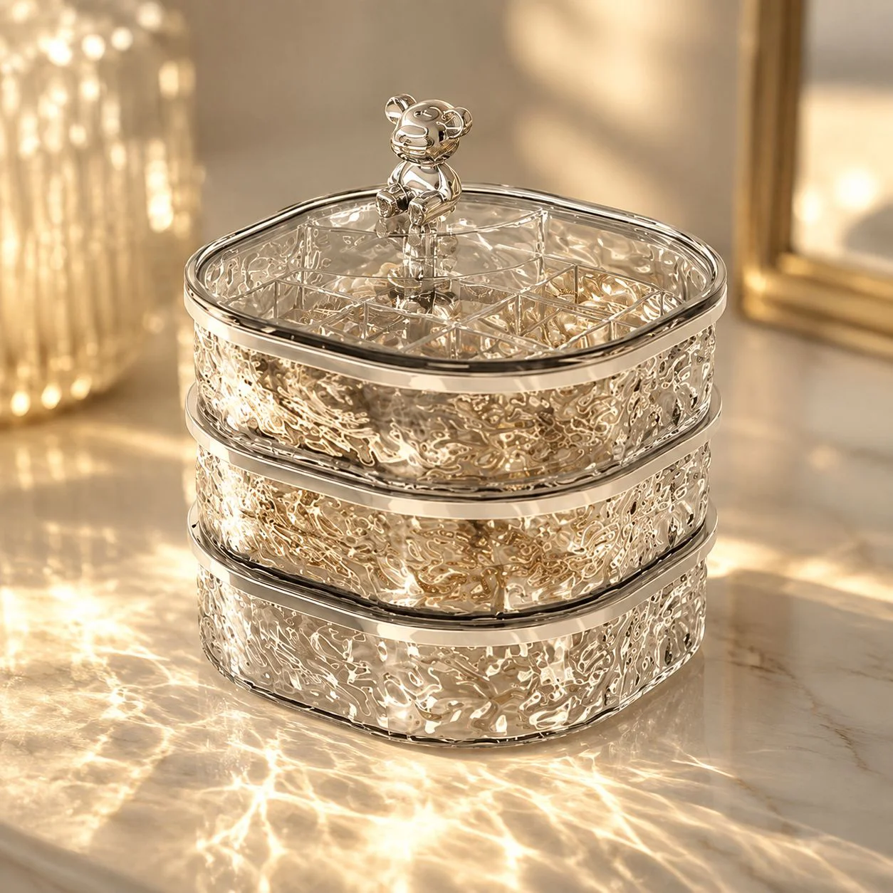 Light‑Luxury Desktop Multifunctional Jewelry Organizer