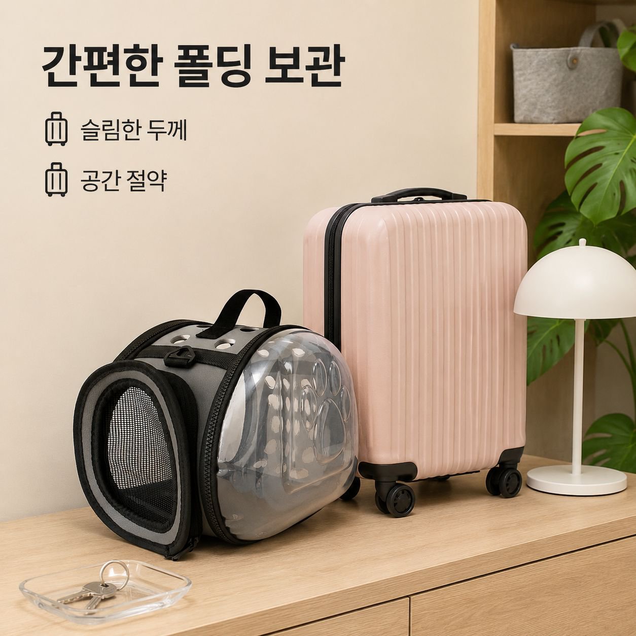 휴대용 투명 캣백 접이식 대용량 펫백