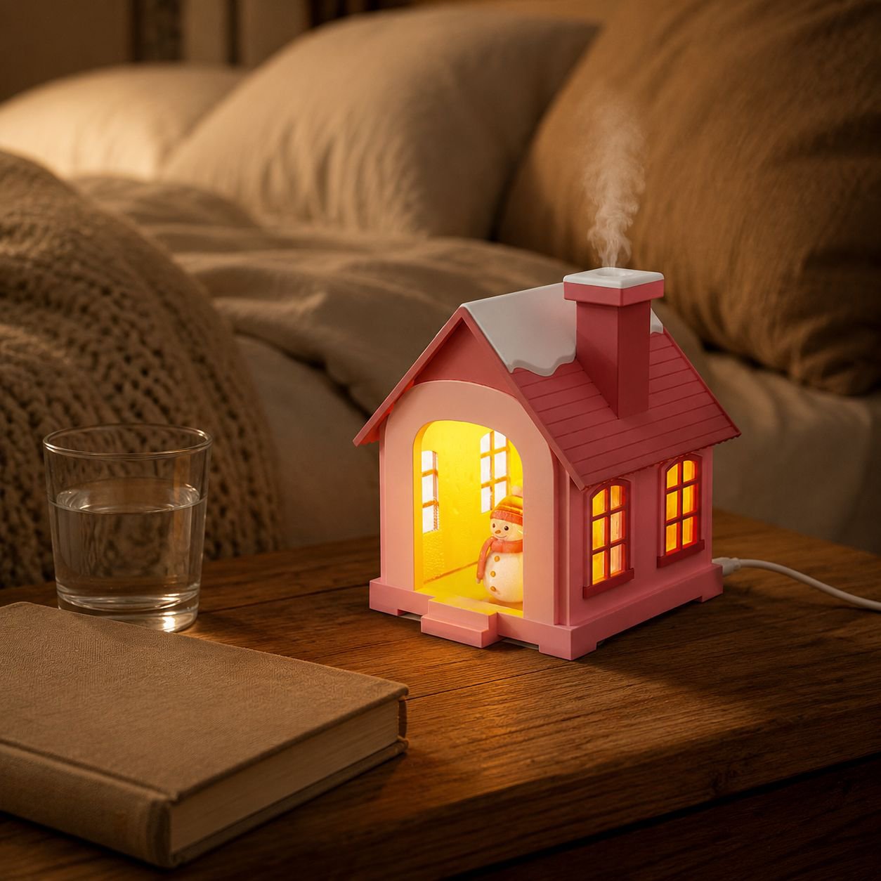 USB Desktop Humidifier with Colorful Ambient Light for Office
