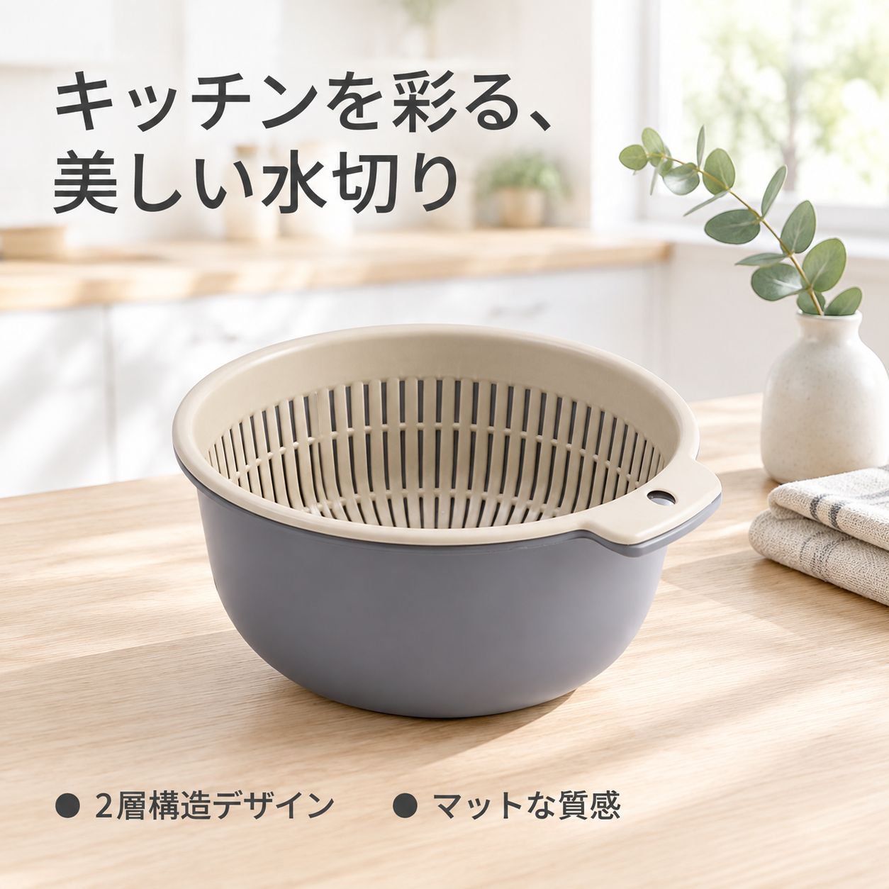 二重水切りバスケット