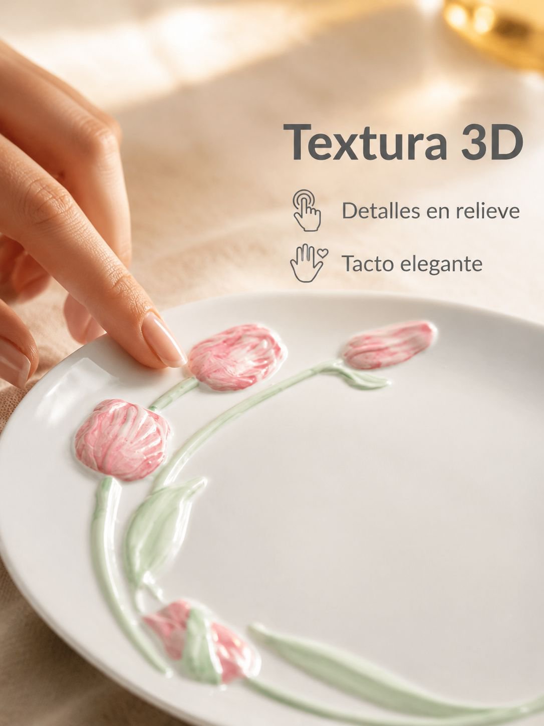 Vajilla esmaltada en blanco