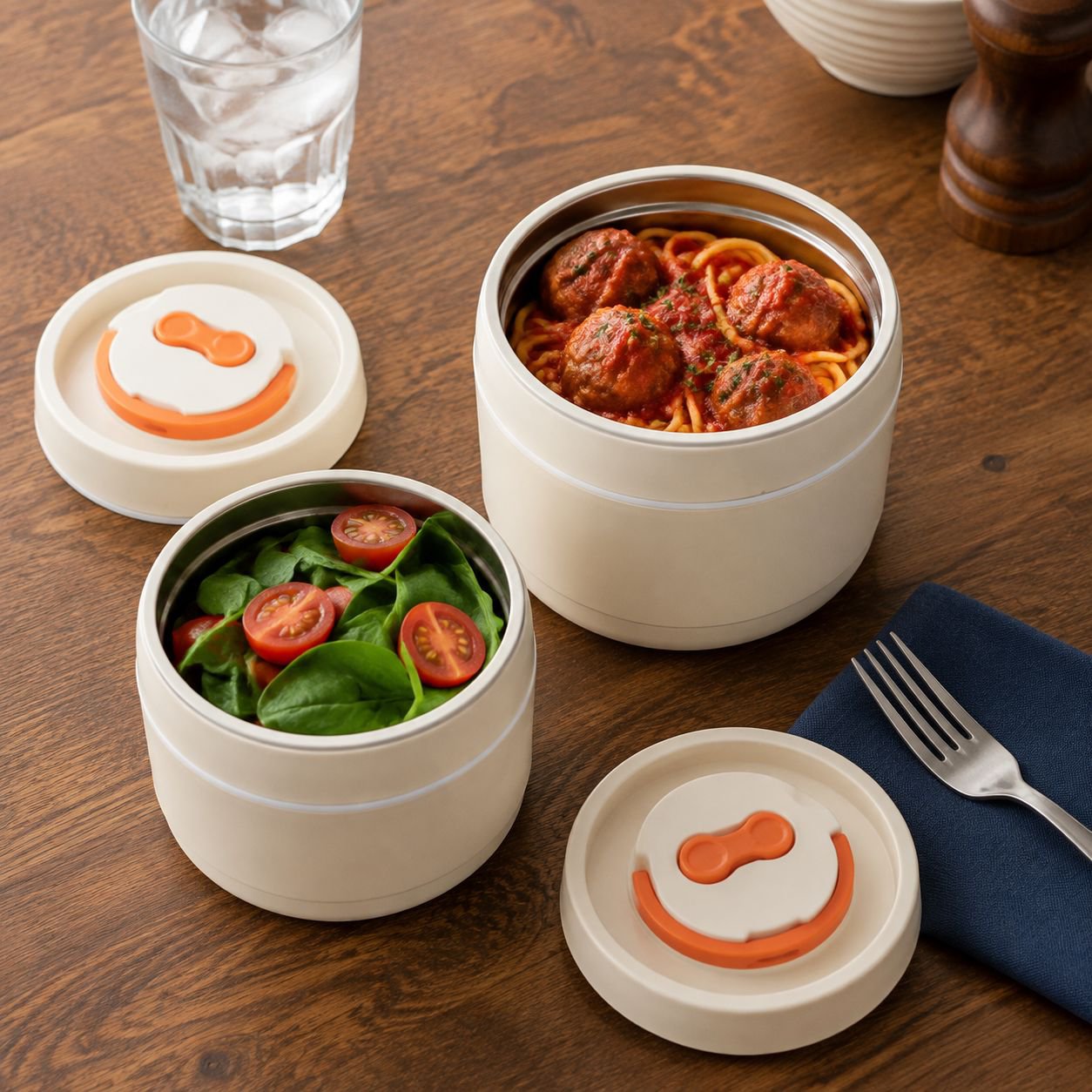 Leakproof insulated lunch box for hot and cold meals