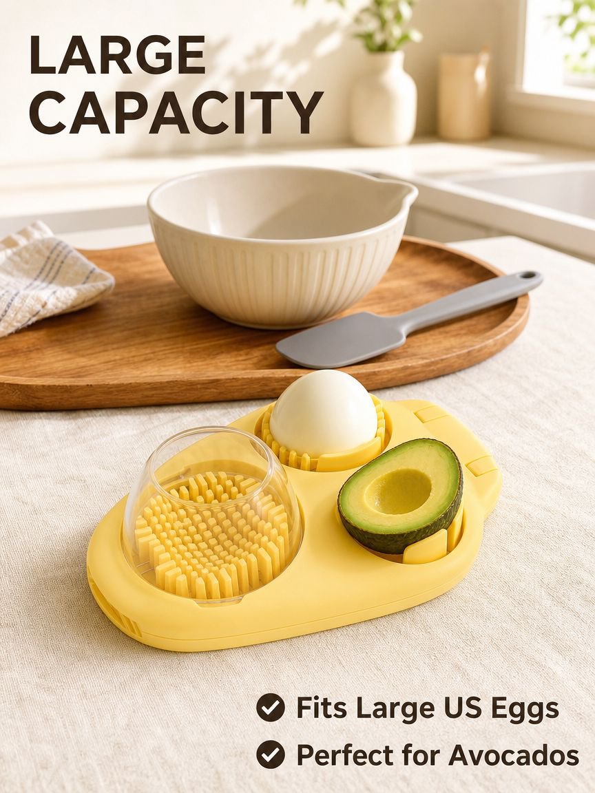 Multifunctional 3-in-1 Egg Slicer for Home Use