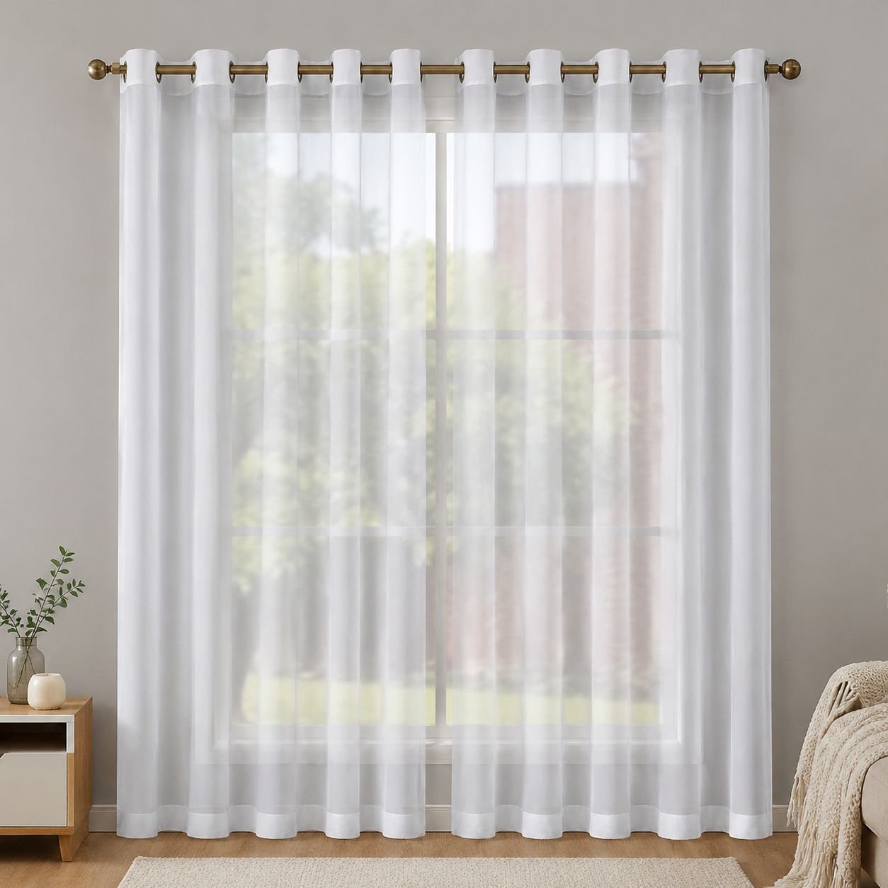 Modern home decor using semi-blackout balcony curtains
