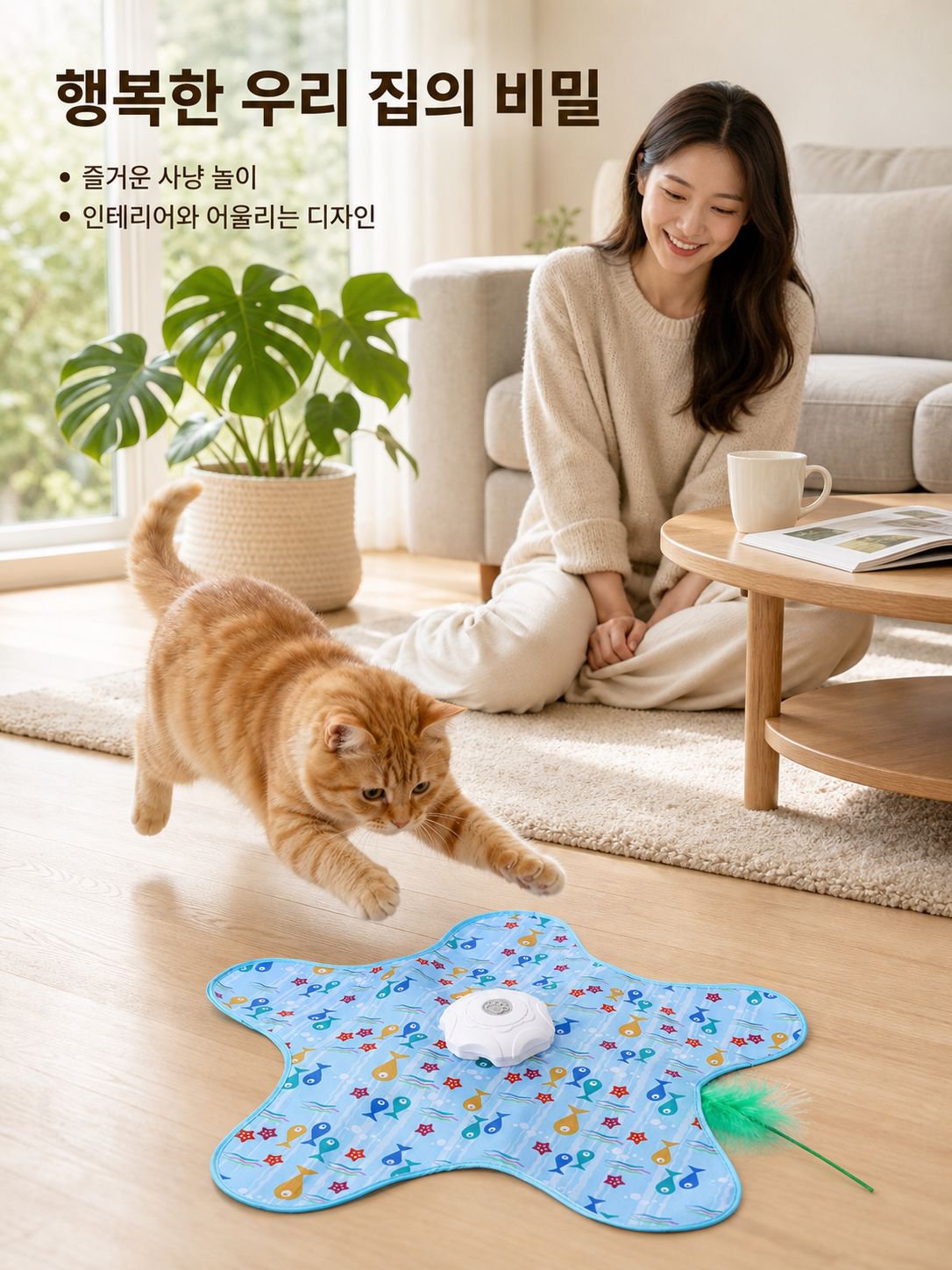 자동 고양이 장난감 및 플레이 디스크