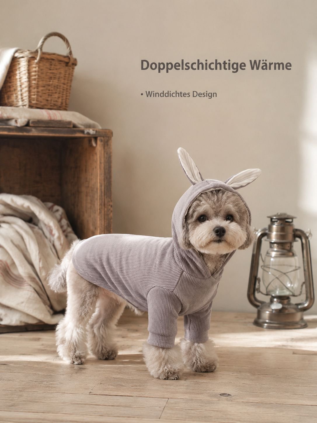 Hasenohren-Sweatshirts für Hunde, Bichons, Teddy-Hunde, Katzen-Haustierkleidung, Herbst-, Winter-, F