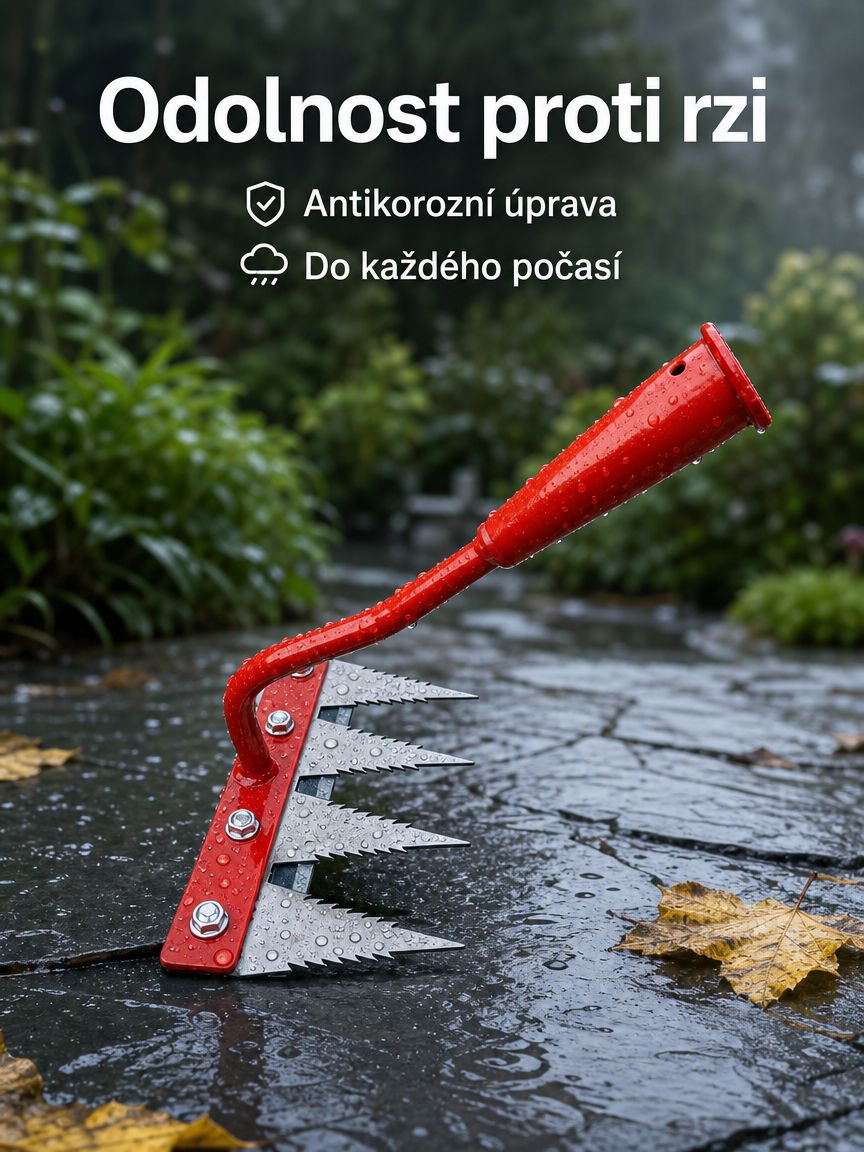 Zahradní zubaté hrábě s zesílenou čepelí