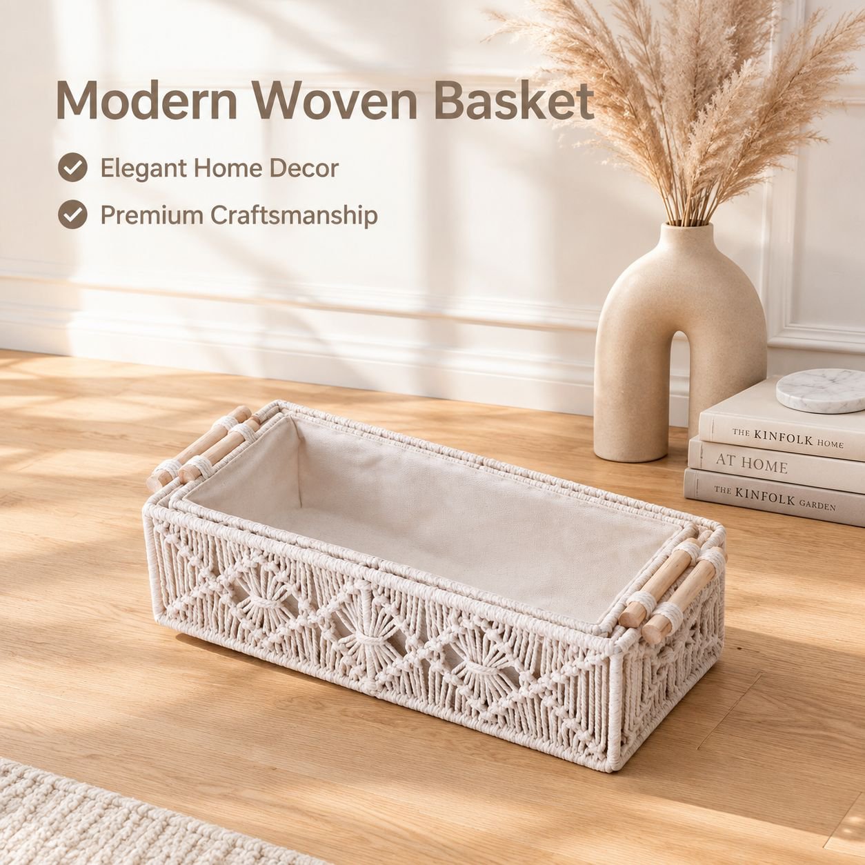 Desktop Cotton Rope Woven Storage Box