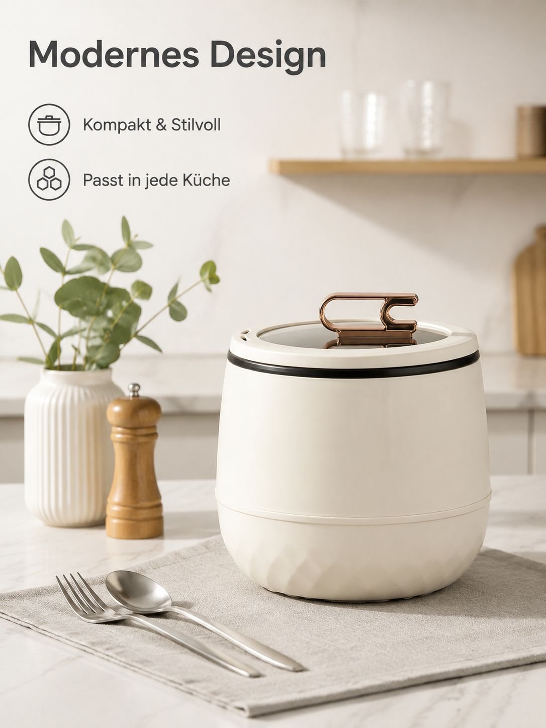 Praktischer Mini-Reiskocher von Aokui für alle Mahlzeiten