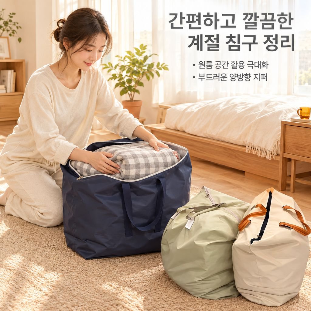 대용량 이사 수납백 두꺼운 방수 방습 이불 옷 정리 가방 기숙사 짐 패킹백