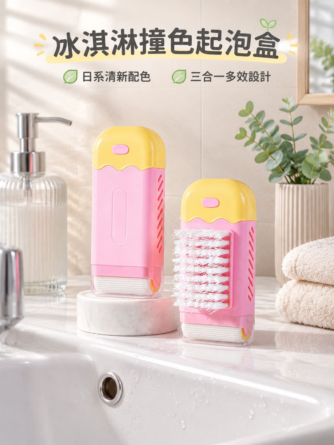 手提式三合一肥皂起泡盒
