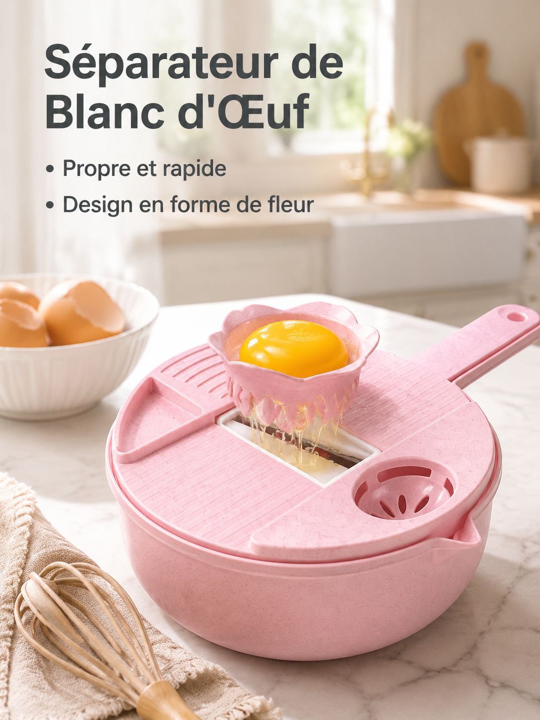 Ensemble multifonction 6 pièces pour légumes - essoreuse, râpe et coupe-légumes
