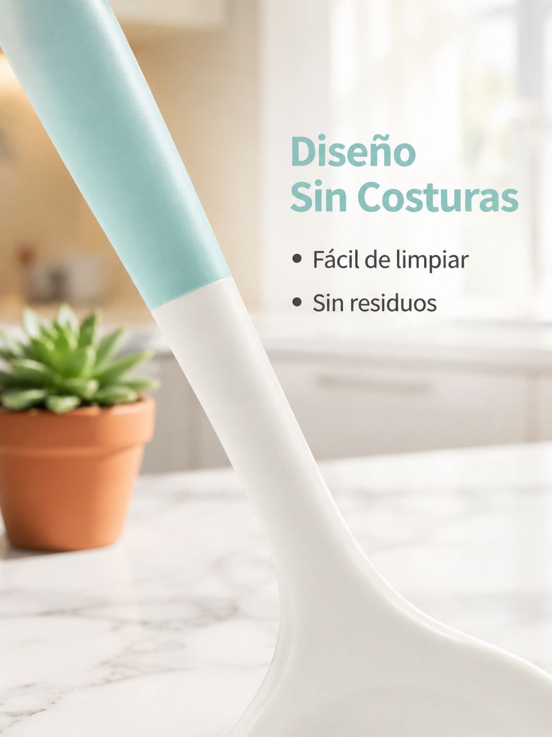 Utensilio de silicona para mezclar y cocinar