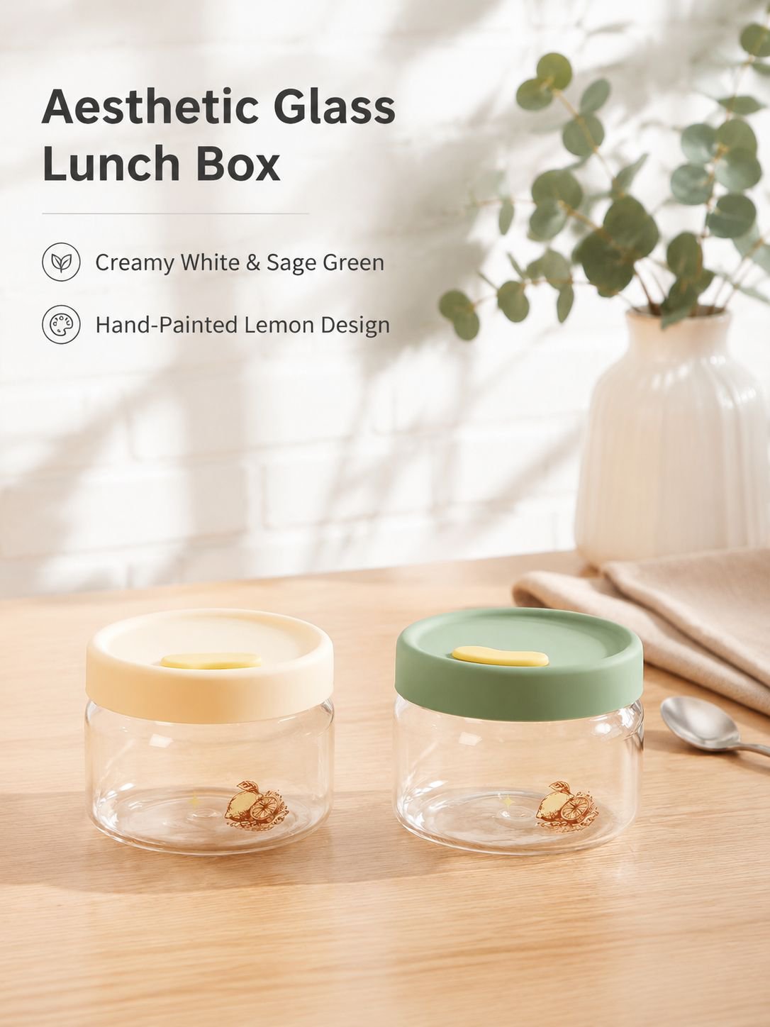 Food Grade Glass Lunch Box, Microwave Safe, Sealed with Lid