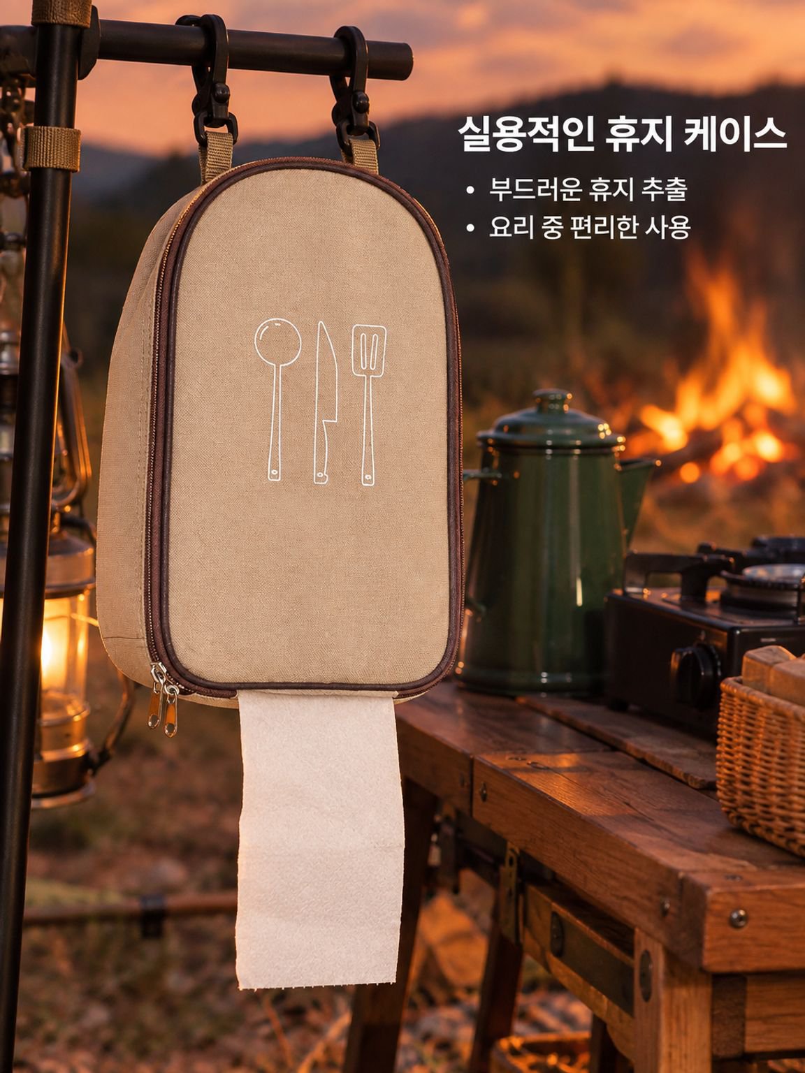 야외 식기 다기능 수납 가방
