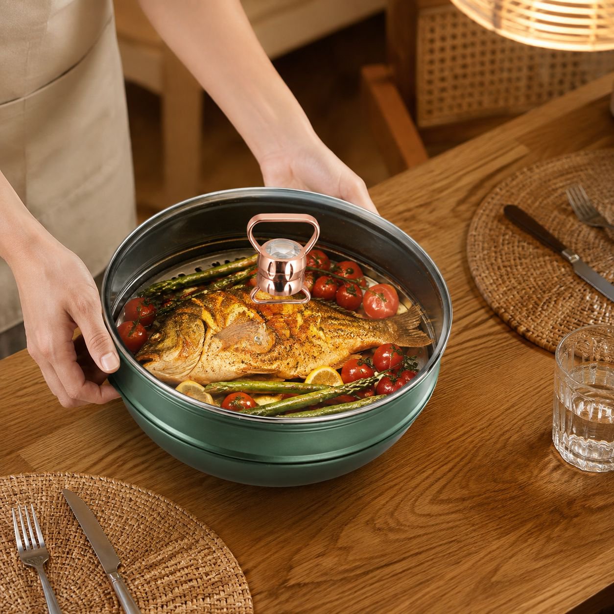 Multi-functional Maifan Stone Nonstick Skillet