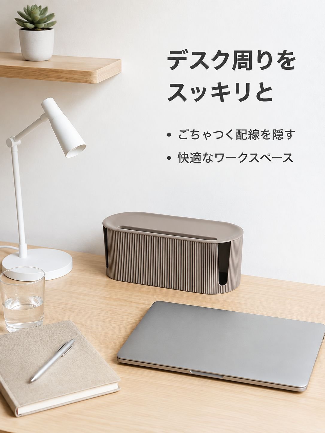 電源タップ収納ボックス 多機能タップ整理ボックス スロット付きLANケーブル・データケーブル収納