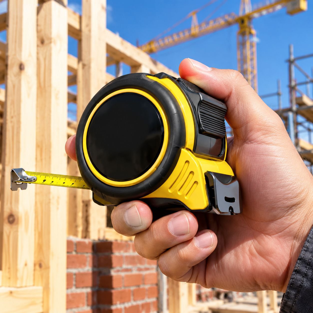 Ergonomic ABS shell tape measure for comfortable handling