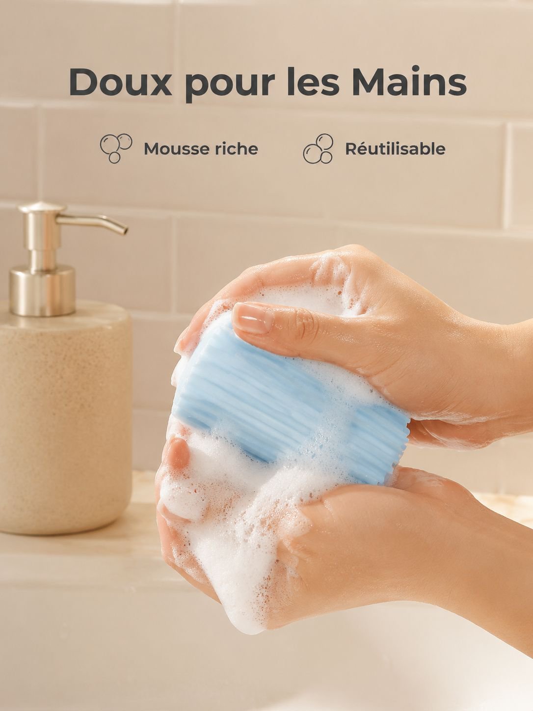 Éponge de nettoyage polyvalente en coton
