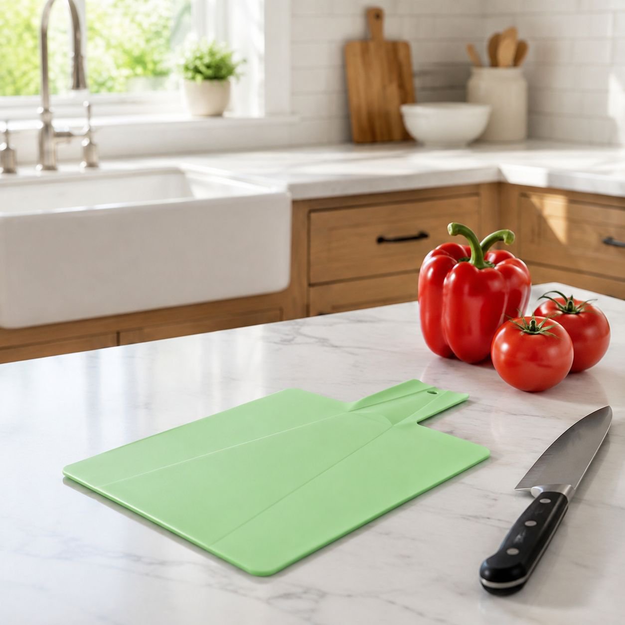 Multi-purpose Portable Folding Cutting Board, Double-sided Plastic Chopping Board