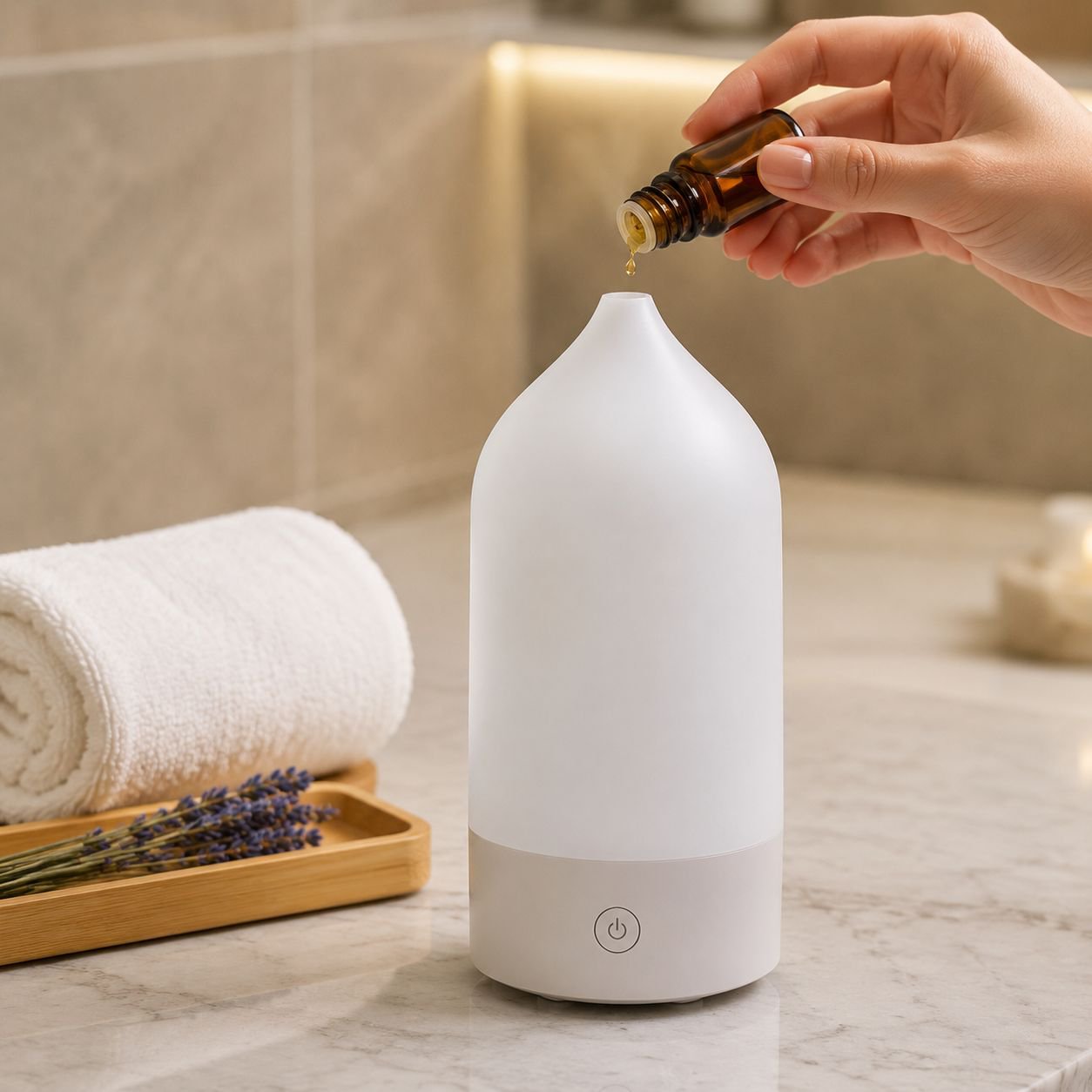 Colorful Vase-Shaped Essential Oil Diffuser and Atmosphere Lamp for Bedroom