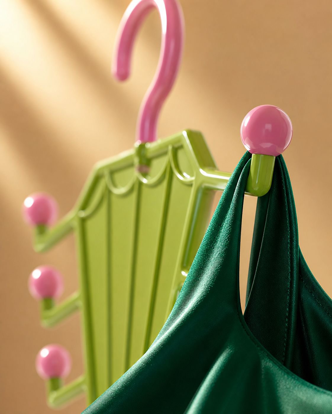 Easy-to-install V-shaped clothing storage rack