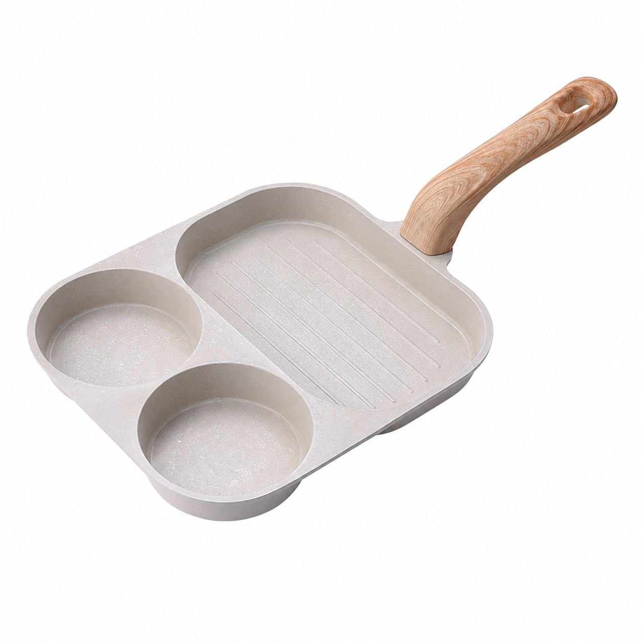Large frying pan for frying steak, omelette and hamburger, non-stick pan, universal breakfast pan