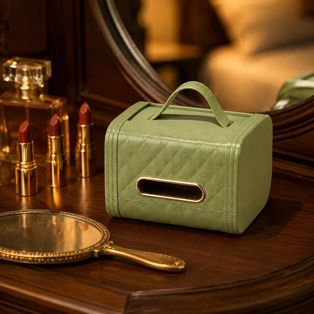 Modern tissue organizer with stylish design