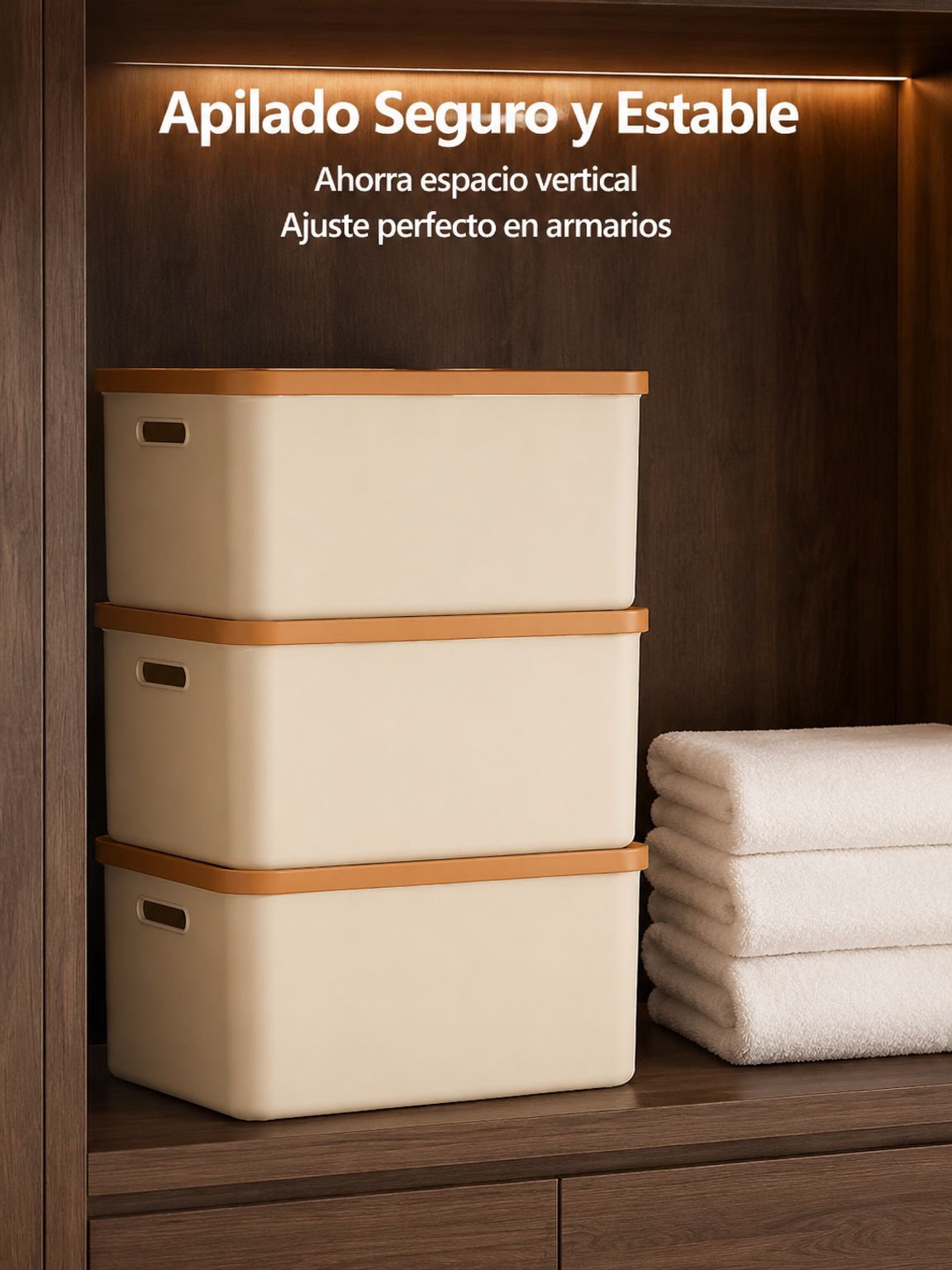 Caja de almacenamiento con tapa multiusos