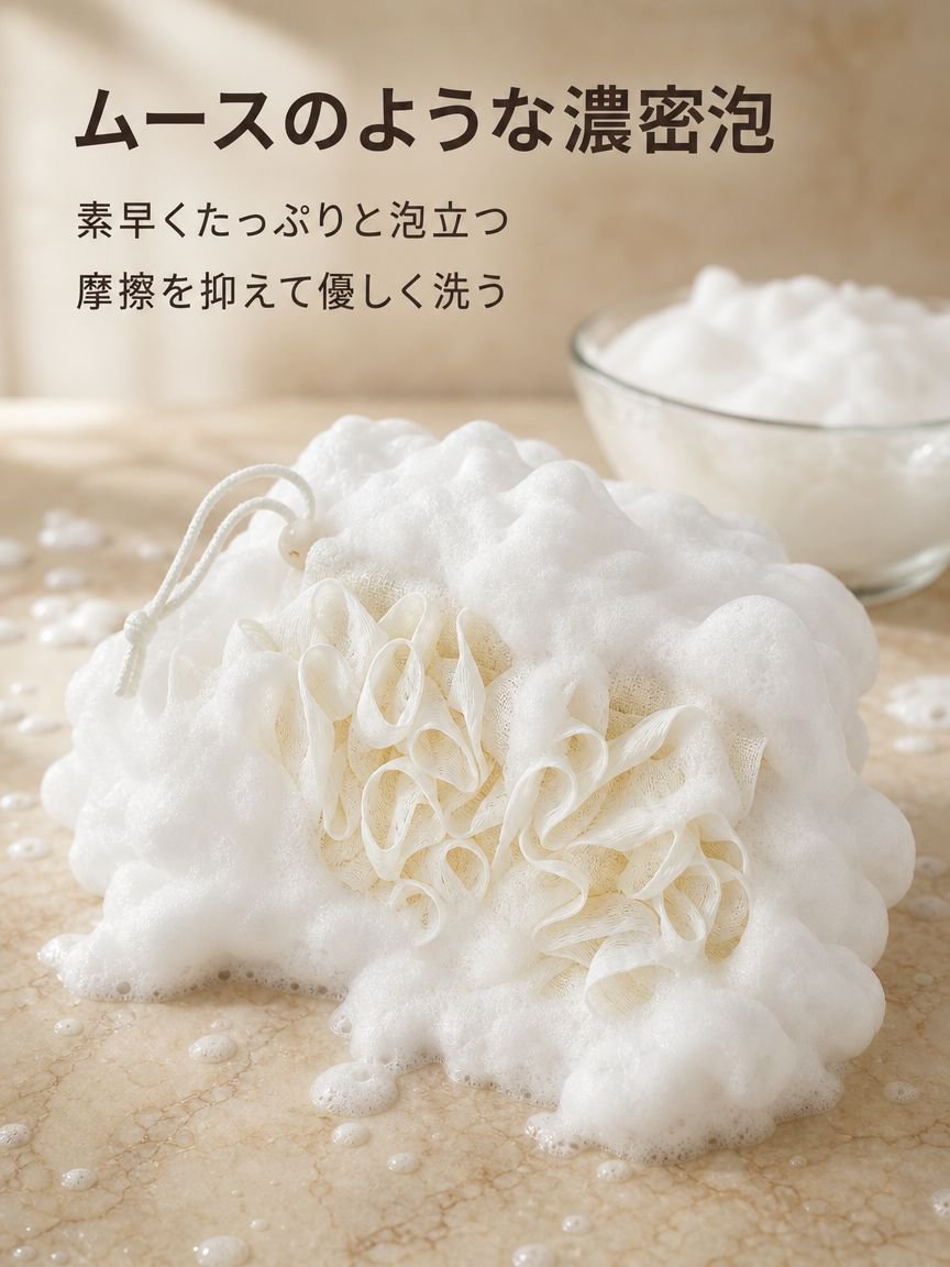 お風呂用ボディタオル二合一