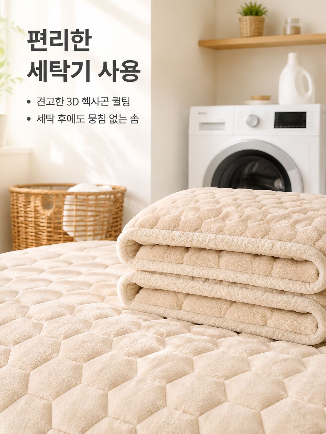 도톰하고 따뜻한 밀크벨벳 매트리스