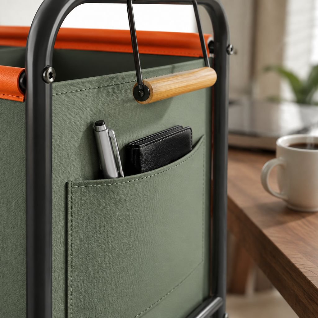 Desk organizer rack with multiple compartments