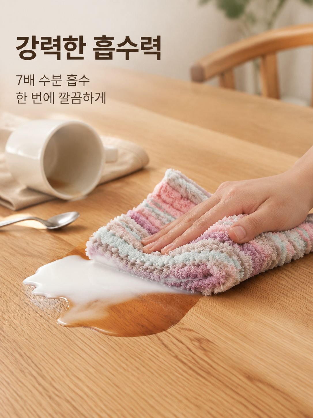 코랄 극세사 청소 타월