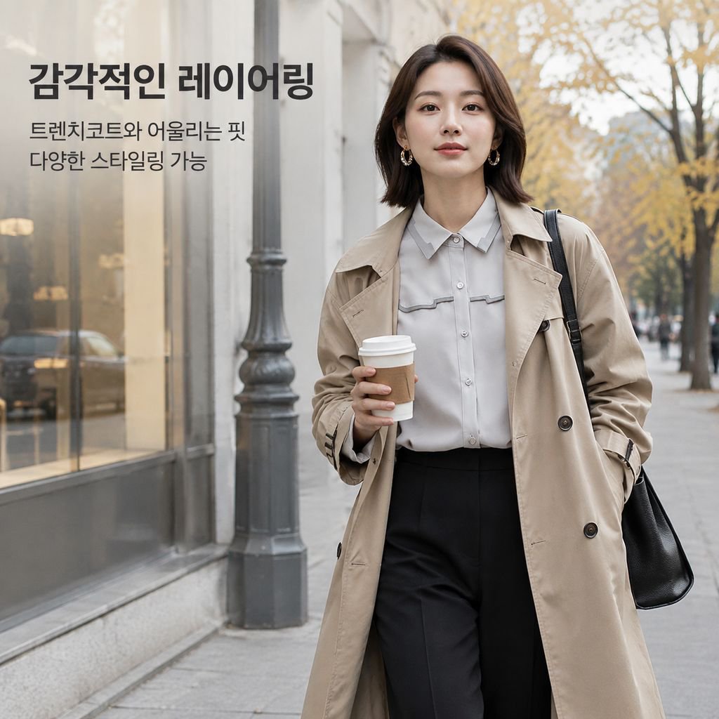 여성용 쉬폰 셔츠 긴팔 봄가을 신상 패션 블라우스