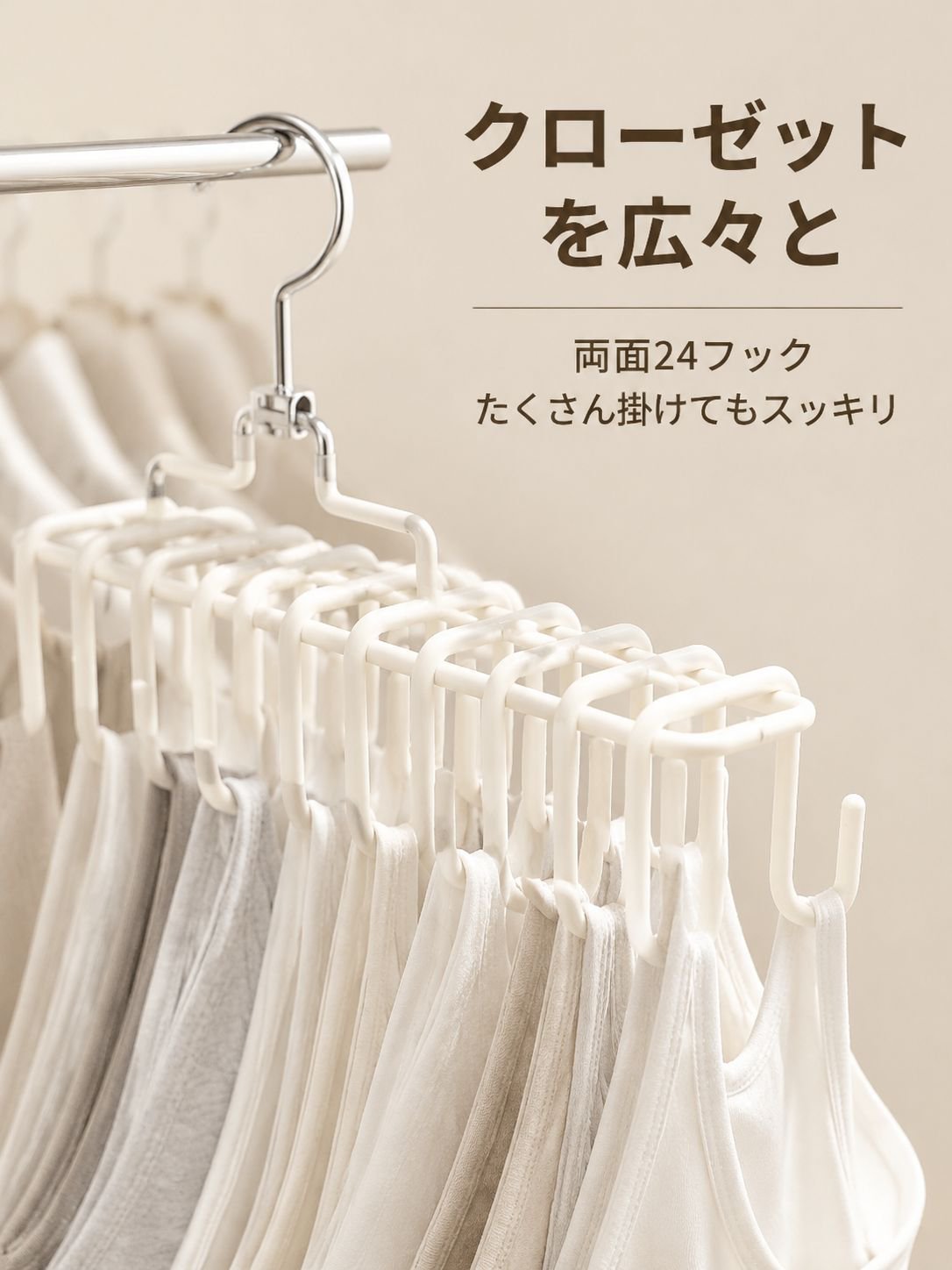 多目的フック回転式衣類ハンガー