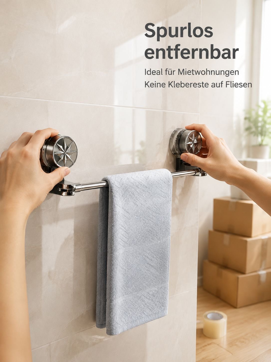 Modernes Badzubehör – Handtuchhalter Edelstahl