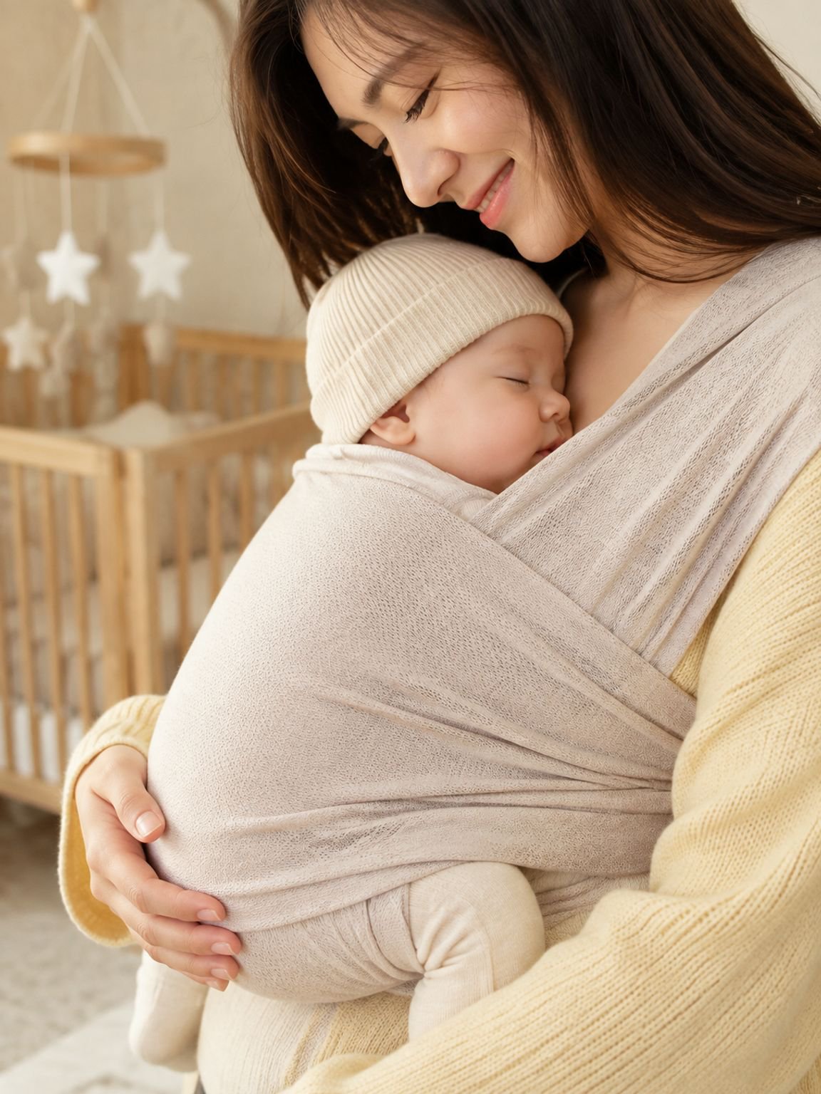 Portabebés frontal para bebés bandolera esencial para viajes de madre e hijo