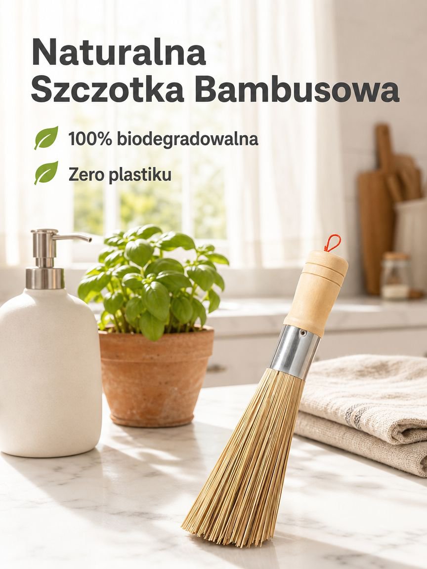 Bambusowa szczotka do mycia naczyń