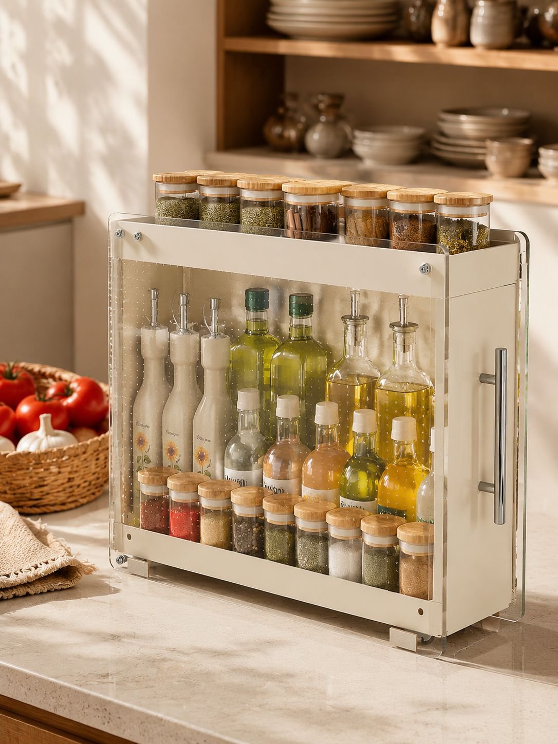 Estante de almacenamiento de especias extraíble para cocina