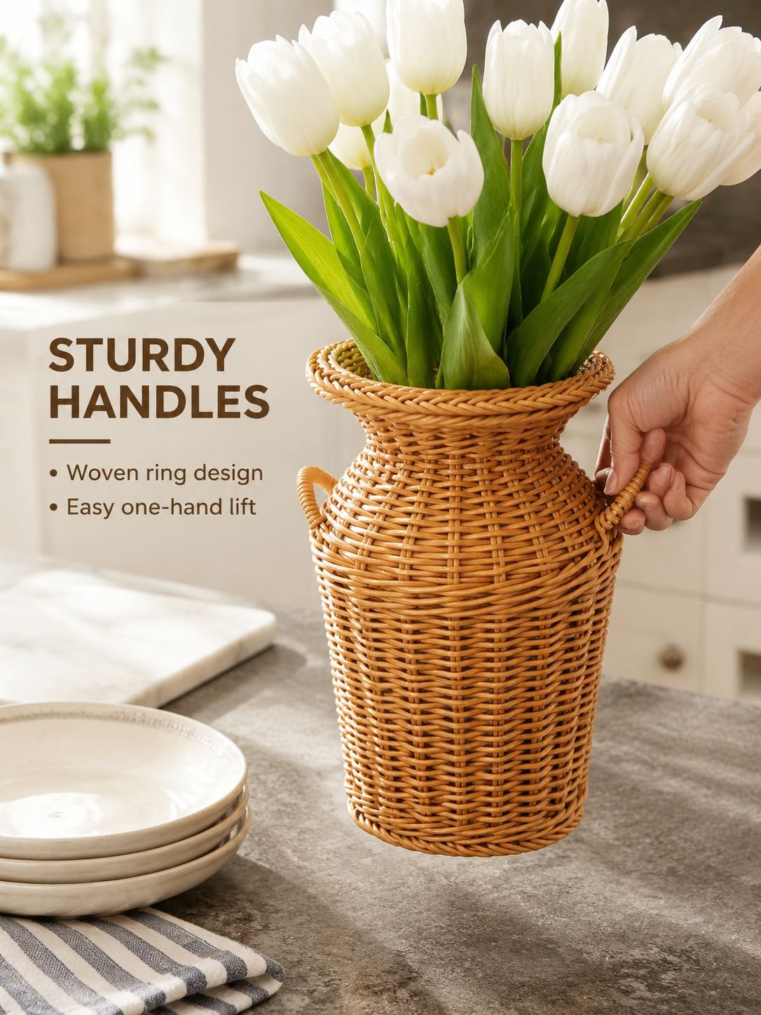Home Imitation Vine Weaving Vase Flower Arrangement Device