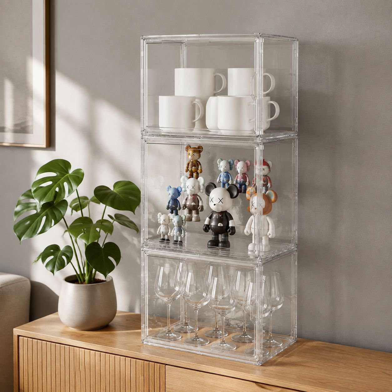 Household Transparent Multi-layer Water Cup Rack